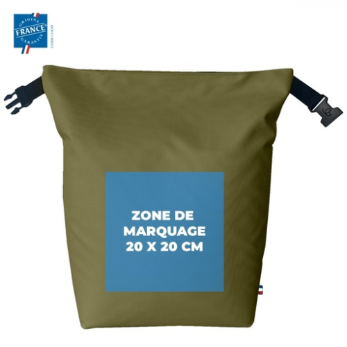 GJ200 Sac isotherme Rolltop personnalisé en RPET Goodjour® - Sérigraphie sac isotherme goodjour Sérigraphie (Couleurs max : 1, Surface max : N/A) - Recto (L: 200, H: 200)