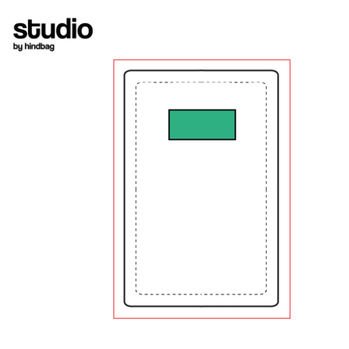 LEO Housse de téléphone Théo en coton 100% Bio GOTS 350g/m2 Studio by Hindbag - Tampographie étiquette Hindbag Sérigraphie (Couleurs max : 4, Surface max : N/A) - Etiquette (L: 45, H: 20)