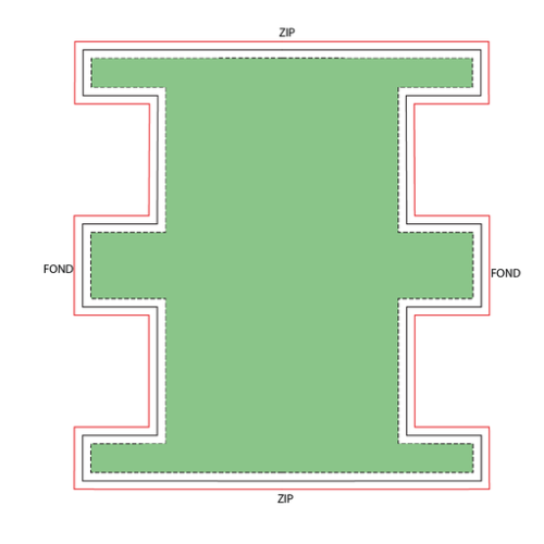 False Trousse Estelle en coton taille S 100% Bio GOTS 350g/m2 Studio by Hindbag - Tampographie étiquette Hindbag Sérigraphie (Couleurs max : 4, Surface max : N/A) - Etiquette (L: 45, H: 20)