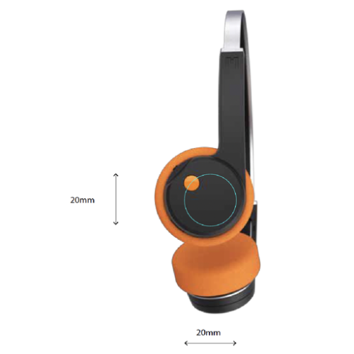 M1201 Casque personnalisable Mondo freestyle defunc® - Impression numérique xoopar Impression numérique (Couleurs max : 4, Surface max : N/A) - Coté (L: 20, H: 20)