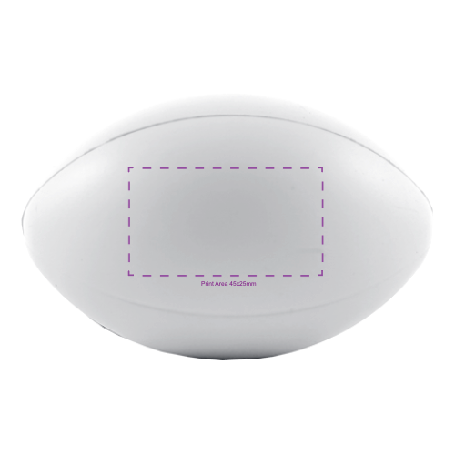 False Ballon de Rugby Anti-Stress publicitaire - Tamp 1 RJpint Tampographie (Couleurs max : N/A, Surface max : N/A) - Pan 3 (L: 45, H: 25)