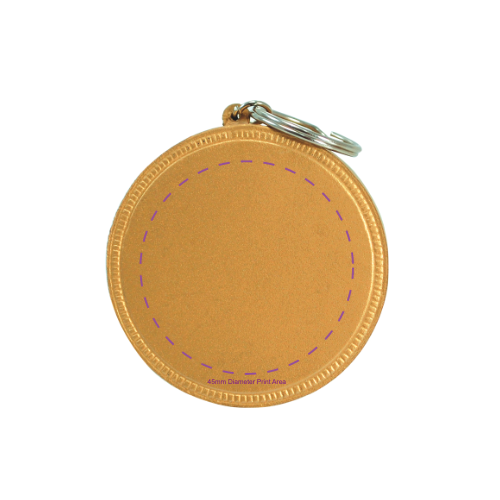 False Médaille anti-stress personnalisable - Tamp 1 RJpint Tampographie (Couleurs max : N/A, Surface max : N/A) - Derrière (D: 45)