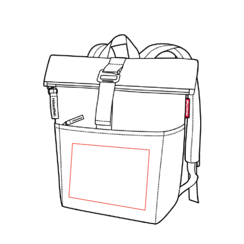 EK7052 Sac à dos personnalisé Reisenthel® Rolltop backpack– 22L - Sérigraphie reisenthel Pubos Sérigraphie (Couleurs max : N/A, Surface max : N/A) - Devant (L: 200, H: 170)