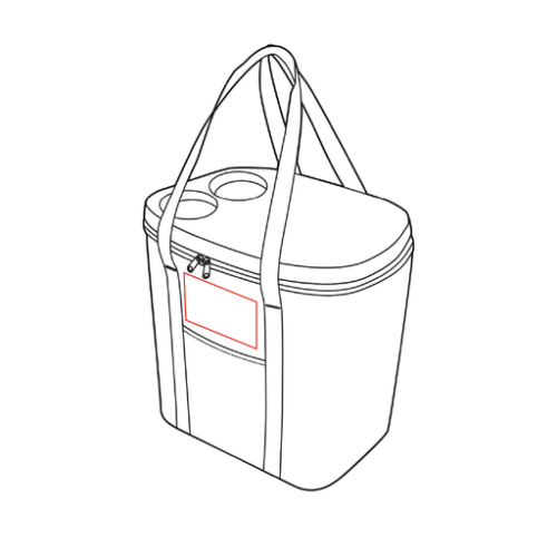 LH7003 Sac isotherme personnalisable Coolerbag Reisenthel® 30L - Sérigraphie reisenthel Pubos Sérigraphie (Couleurs max : N/A, Surface max : N/A) - En haut (L: 90, H: 90)