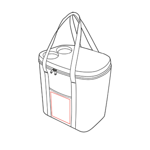 LH7003 Sac isotherme personnalisable Coolerbag Reisenthel® 30L - Sérigraphie reisenthel Pubos Sérigraphie (Couleurs max : N/A, Surface max : N/A) - En bas (L: 90, H: 170)