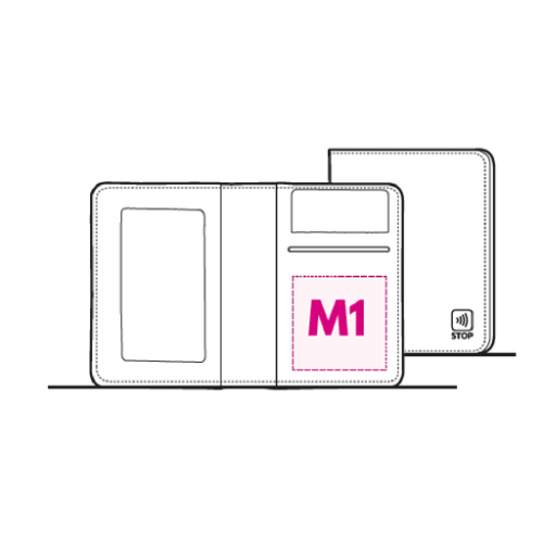 ASCOT53 Porte carte personnalisable anti RFID Ascot - Sérigraphie Ascot Sérigraphie (Couleurs max : 1, Surface max : N/A) - Interieur (L: 50, H: 50)