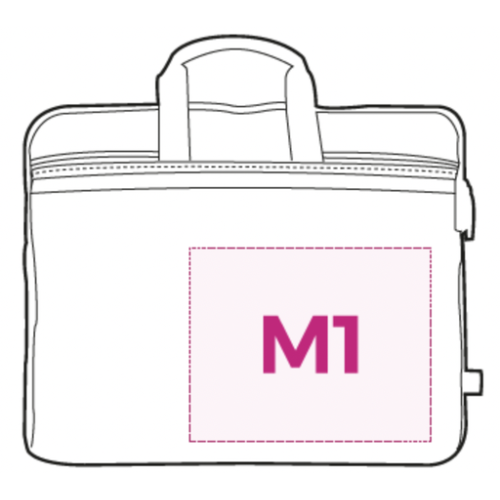 FAC633R Sacoche personnalisable porte-document et ordinateur portable en RPET - Sérigraphie sacoche Facr Sérigraphie (Couleurs max : N/A, Surface max : N/A) - Recto (L: 200, H: 160)