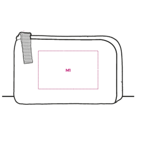 FAC05R Porte-monnaie personnalisable avec porte-carte de crédit anti RFID en RPET - Impression numérique FAC05R Impression numérique (Couleurs max : N/A, Surface max : N/A) - Recto (L: 70, H: 45)