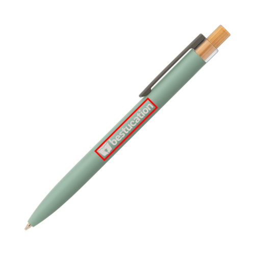 MTR Stylo personalisable en aluminium recyclé encre noire Reborn - Gravure incluse - gravure laser Reborn Gravure laser (Couleurs max : N/A, Surface max : N/A) - Corps du stylo (L: 50,8, H: 7,49)