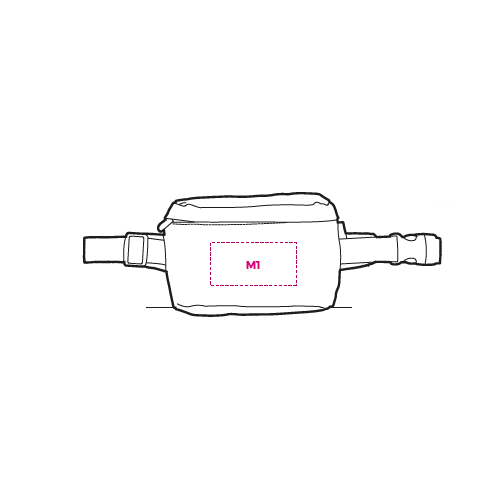 TRIP2473 Sac banane personnalisé en RPET - Sérigraphie sac banane Passot Sérigraphie (Couleurs max : 1, Surface max : N/A) - Devant (L: 100, H: 50)