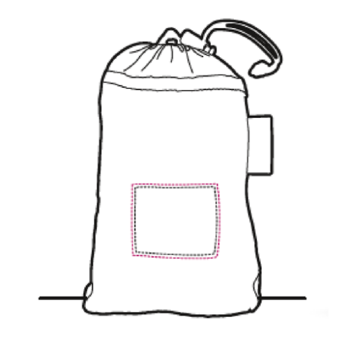 BAG557 Sac à dos de sport personnalisable pliable et imperméable - Sérigraphie sac a dos de sport Sérigraphie (Couleurs max : 1, Surface max : N/A) - Etiquette du pochon (L: 45, H: 35)