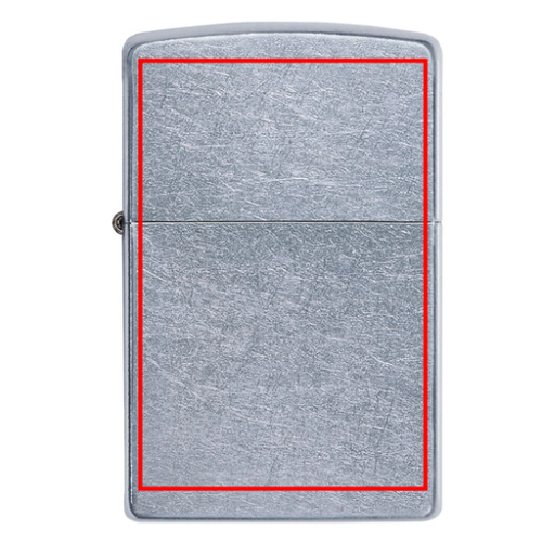 60001162 Briquet personnalisable Zippo®Chrome et Laiton - Gravure laser zippo Gravure laser (Couleurs max : 1, Surface max : N/A) - Recto (L: 38, H: 57)