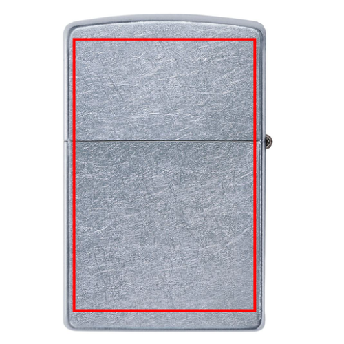 60001162 Briquet personnalisable Zippo®Chrome et Laiton - Gravure laser zippo Gravure laser (Couleurs max : 1, Surface max : N/A) - Verso (L: 38, H: 57)