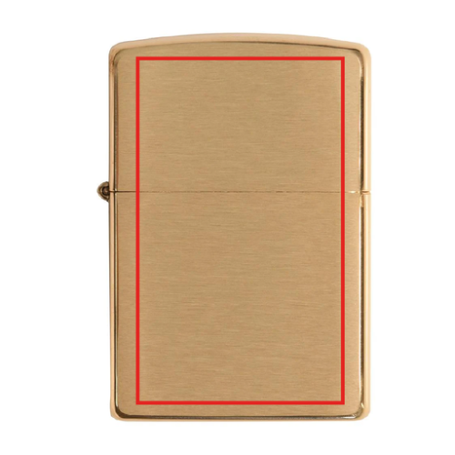 60001165 Briquet personnalisé Zippo® en Laiton brossé ou Polie - Gravure laser zippo Gravure laser (Couleurs max : 1, Surface max : N/A) - Recto (L: 38, H: 57)