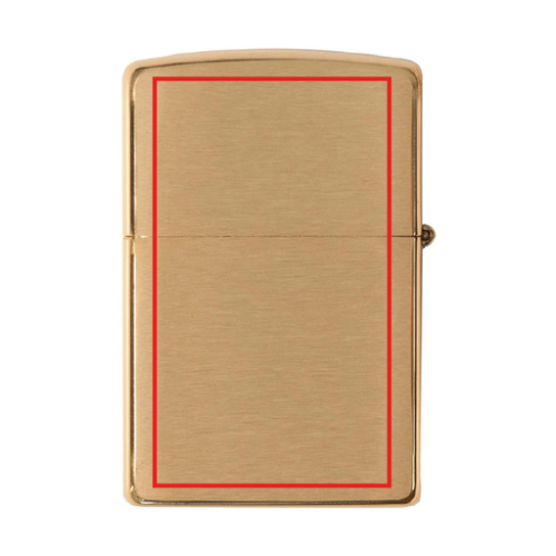 60001165 Briquet personnalisé Zippo® en Laiton brossé ou Polie - Gravure laser zippo Gravure laser (Couleurs max : 1, Surface max : N/A) - Verso (L: 38, H: 57)