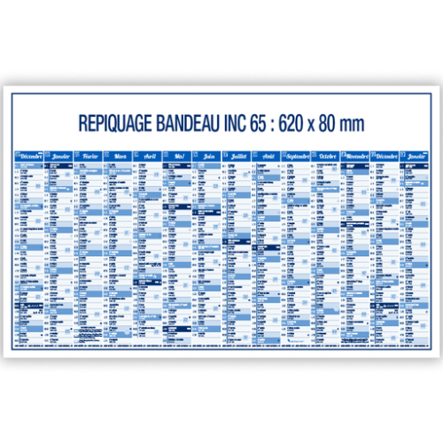 False Calendrier bancaire sous-mains personnalisé 65 x 40,5 cm - Saturne - impression numérique calendrier intemporel Impression numérique (Couleurs max : N/A, Surface max : N/A) - Recto (L: 620, H: 80)