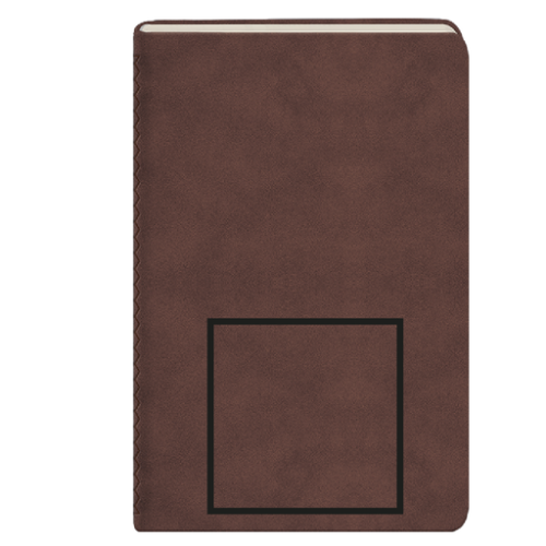 TOSCINE21 - BLEU MARINE Carnet personnalisé en fibre de cuire "nubuck" Made in Italie - Toscane (140 x 210 mm) - TOSCINE21 Embossage (Couleurs max : N/A, Surface max : N/A) - Couverture (S: 30 cm2)
