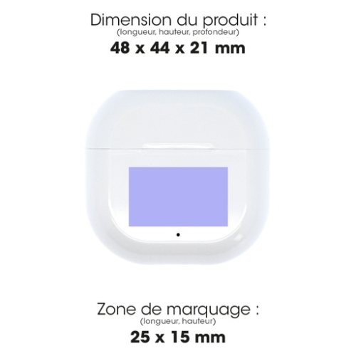 ALTECOBUDSBLKSM Ecouteurs publicitaire sans fil bluetooth eco matière recyclée Iya - Impression numérique Akashi Impression numérique (Couleurs max : 4, Surface max : N/A) - Devant (L: 25, H: 15)