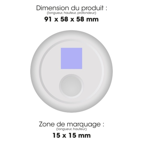 ALTAKATWINSM Enceinte personnalisable avec écouteurs intégrés en plastique recyclé certifié GRS Kanzen - Tampographie Akashi Tampographie (Couleurs max : 3, Surface max : N/A) - Dessus (L: 15, H: 15)