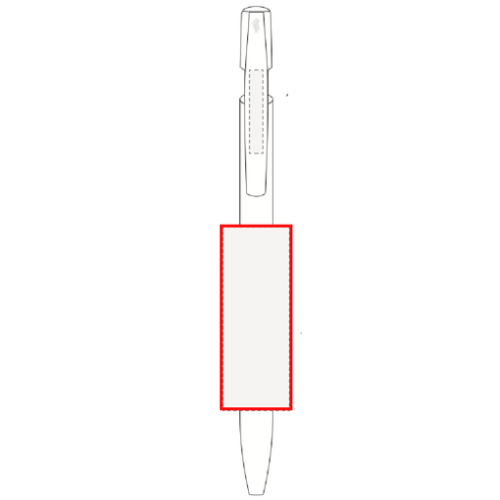 3460001E25 Stylo bille personnalisable Media clic BIC Ecolution® - Sérigraphie BIC Sérigraphie (Couleurs max : 4, Surface max : 43 x 30 mm) - Centre côté clip (L: 20, H: 55)