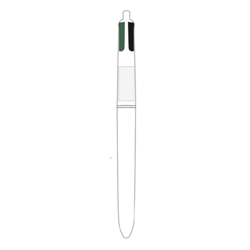 3460001123 Stylo bille personnalisable BIC® 4 Couleurs® Rainbow Decor - Sérigraphie Rainbow capuchon arrière Sérigraphie (Couleurs max : 1, Surface max : N/A) - Capuchon arrière (L: 22, H: 10)