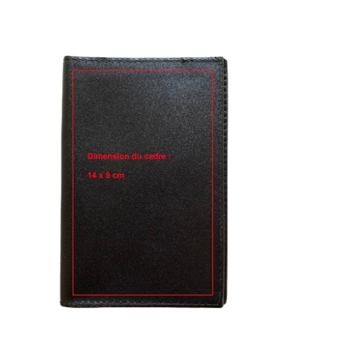 _MIF1S Etui personnalisable pour carte grise en simili cuir - Made in France - Débossage porte carte grise en cuir Débossage (Couleurs max : 4, Surface max : N/A) - Devant (L: 140, H: 90)