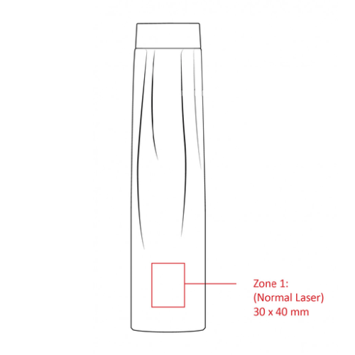 BND880XLH Bouteille isotherme personnalisablle en inox avec poignée ergo 750ml - Calypso - Gravure laser chili concept Gravure laser (Couleurs max : 1, Surface max : N/A) - Devant - En bas (L: 30, H: 40)