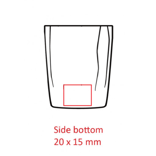 BND884S Tasse à café personnalisée en céramique 80ml - Calypso - Gravure laser chili concept Gravure laser (Couleurs max : 1, Surface max : N/A) - Devant (L: 20, H: 15)