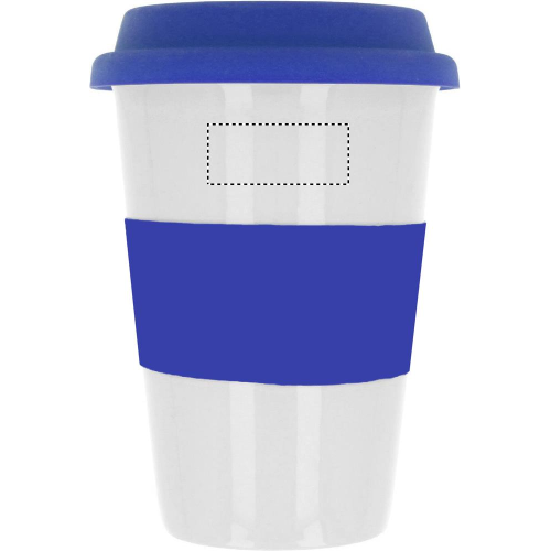 MO7683-04 Mug publicitaire en céramique et silicone 400ml - TRIBECA - P6 Tampographie (Couleurs max : 4, Surface max : 5.25) - FRONT PAD (L: 35.0, H: 15.0, S: 5.25) (par défaut)