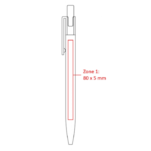 bnd184 Stylo personnalisé en aluminium recyclé BAAM - Gravure argenté miroir BAAM Gravure argenté miroir (Couleurs max : N/A, Surface max : N/A) - Devant (L: 80, H: 5)