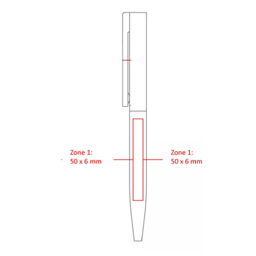 BND78XL Stylo personnalisable haut de gamme en inox recyclé - Sari twist - Gravure Miroir BND188 Chili Gravure miroir (Couleurs max : N/A, Surface max : N/A) - Coté corps (L: 50, H: 6)