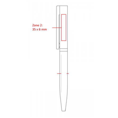 BND78XL Stylo personnalisable haut de gamme en inox recyclé - Sari twist - Gravure Miroir BND188 Chili Gravure miroir (Couleurs max : N/A, Surface max : N/A) - coté haut (L: 35, H: 6)