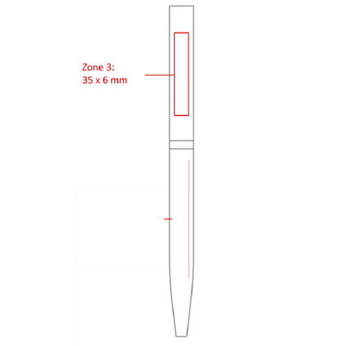 BND78XL Stylo personnalisable haut de gamme en inox recyclé - Sari twist - Gravure Miroir BND188 Chili Gravure miroir (Couleurs max : N/A, Surface max : N/A) - Derrière haut (L: 35, H: 6)