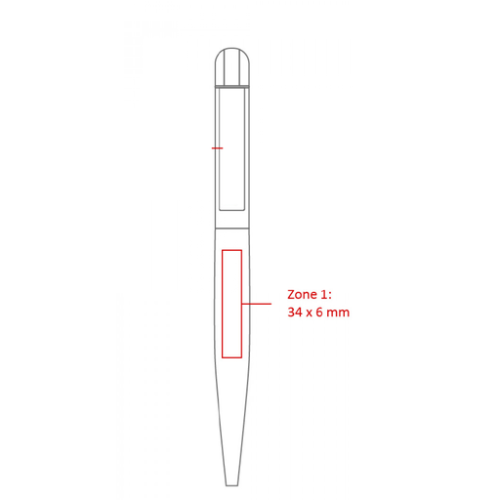 BND62 Stylo personnalisable haut de gamme avec finition ruber - Suva - Gravure Miroir BND188 Chili Gravure miroir (Couleurs max : N/A, Surface max : N/A) - Devant bas (L: 34, H: 6)