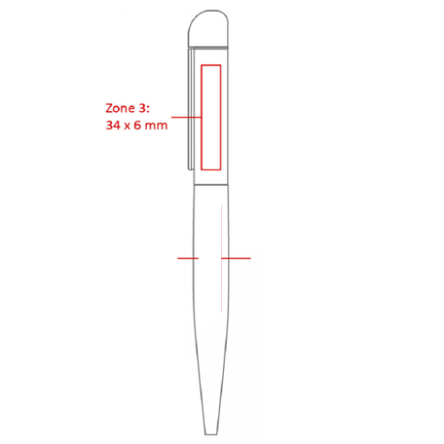 BND62 Stylo personnalisable haut de gamme avec finition ruber - Suva - Gravure Miroir BND188 Chili Gravure miroir (Couleurs max : N/A, Surface max : N/A) - coté haut (L: 34, H: 6)