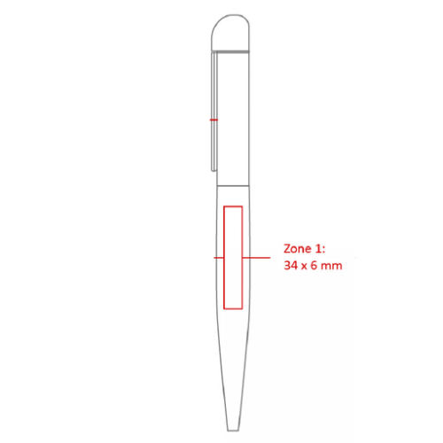 BND62 Stylo personnalisable haut de gamme avec finition ruber - Suva - Gravure Miroir BND188 Chili Gravure miroir (Couleurs max : N/A, Surface max : N/A) - Côté corps (L: 34, H: 6)