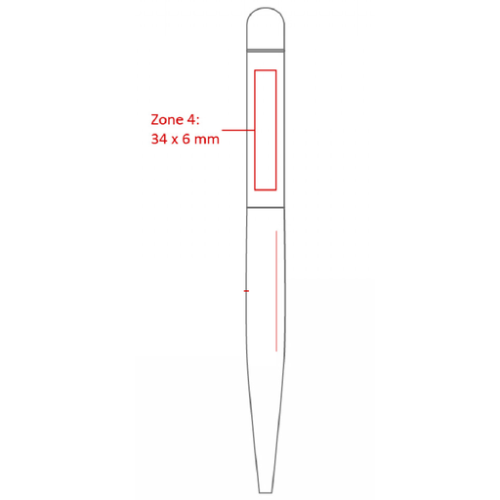 BND62 Stylo personnalisable haut de gamme avec finition ruber - Suva - Gravure Miroir BND188 Chili Gravure miroir (Couleurs max : N/A, Surface max : N/A) - Dos haut (L: 34, H: 6)