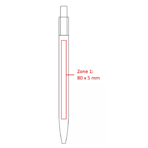 bnd184 Stylo personnalisé en aluminium recyclé BAAM - Gravure Miroir BND188 Chili Gravure miroir (Couleurs max : N/A, Surface max : N/A) - Derrière corps (L: 80, H: 5)