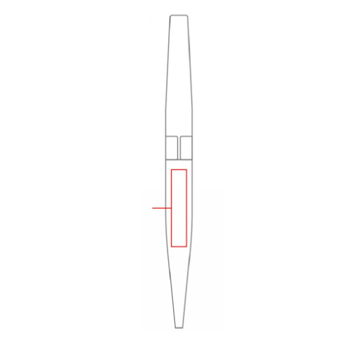 bnd77 Stylo Bille personnalisé Métal finition soft Touch Sanaa - Gravure Miroir BND188 Chili Gravure miroir (Couleurs max : N/A, Surface max : 35 x 7 mm) - Dos corps (L: 35, H: 7)