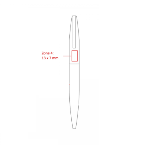 bnd66 Stylo Bille personnalisé Métal Twist Santiago - Gravure Chili Stylo métal Gravure miroir (Couleurs max : N/A, Surface max : N/A) - Bouchon derrière (L: 13, H: 7)
