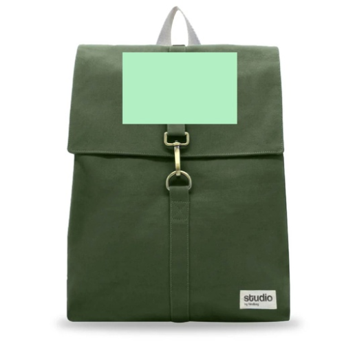 OSCAR Sac à dos Oscar en coton 100% Bio GOTS 350g/m2 Studio by Hindbag - Sérigraphie hindbag Sérigraphie (Couleurs max : 4, Surface max : N/A) - Rabat (L: 100, H: 160)