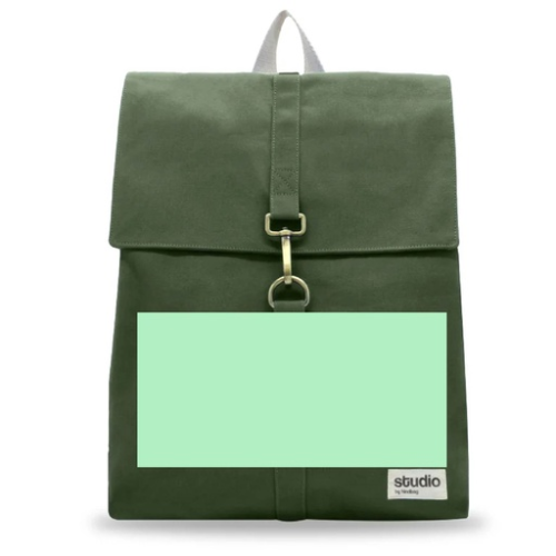 OSCAR Sac à dos Oscar en coton 100% Bio GOTS 350g/m2 Studio by Hindbag - Sérigraphie hindbag Sérigraphie (Couleurs max : 4, Surface max : N/A) - Devant (L: 100, H: 200)