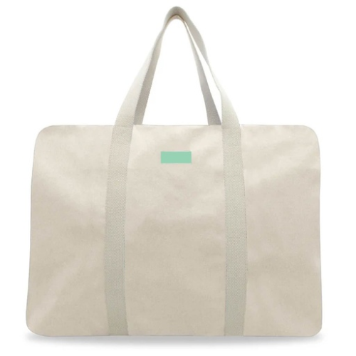 GABRIEL Sac week-end personnalisable Gabriel coton 100% Bio GOTS 350g/m2 Studio by Hindbag - Tampographie étiquette Hindbag Sérigraphie (Couleurs max : 4, Surface max : N/A) - Etiquette (L: 45, H: 20)