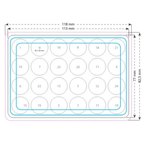 110483301 Petit calendrier de l'avent personnalisable avec pastilles - Mini Olaf - Persoinclusefullcolor Impression numérique incluse (Couleurs max : N/A, Surface max : N/A) - Recto (L: 118, H: 82,5)
