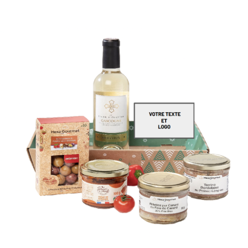 SG2510 Panier gourmand personnalisé "Un moment de plaisir" 100% Français - Impression numérique carte château cadeau Impression numérique (Couleurs max : 4, Surface max : N/A) - Carte (L: 105, H: 148)