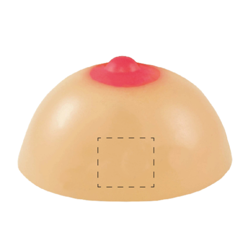 S0133 Anti-stress personnalisable en forme de poitrine - Boobs - Tamp 1 RJpint Tampographie (Couleurs max : N/A, Surface max : N/A) - Bas (L: 35, H: 40)