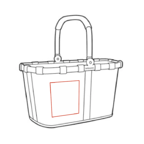 BK7003 Sac à provision pliable personnalisable 39L Carrybag - Reisenthel - Sérigraphie reisenthel Pubos Sérigraphie (Couleurs max : N/A, Surface max : N/A) - Devant à gauche (L: 11, H: 17)