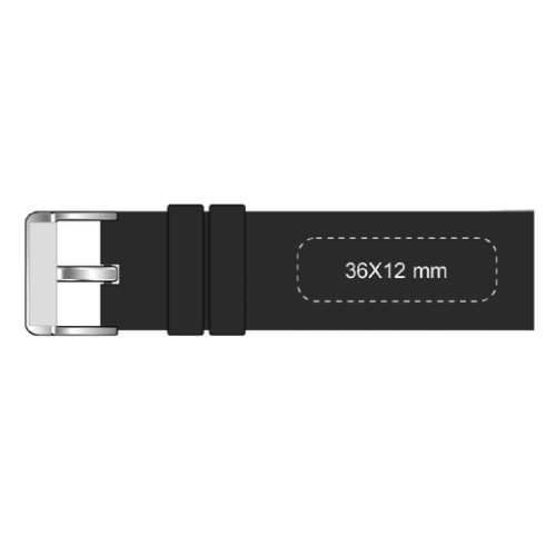 TLSM11 Montre connectée personnalisable TLSM 11 - TELEFUNKEN® - Gravure XBRANDS Gravure (Couleurs max : N/A, Surface max : N/A) - gauche derrière (L: 36, H: 12)
