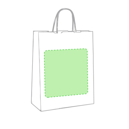 False Sac en papier kraft recyclé personnalisable 25 x 31 x 11 - Lëon - 100216 SÉRIGRAPHIE F (Couleurs max : 1, Surface max : 380.0) - Cara B (L: 19, H: 20, S: 380.0)