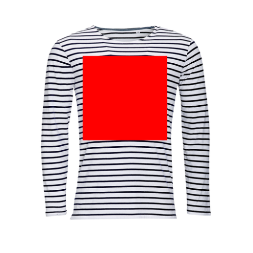 01403 Marinière personnalisé femme Oeko Tex du XS au XXL - Indigo - Impression numérique - A3 pubos Impression numérique (Couleurs max : N/A, Surface max : N/A) - Devant Poitrine (L: 280, H: 280)